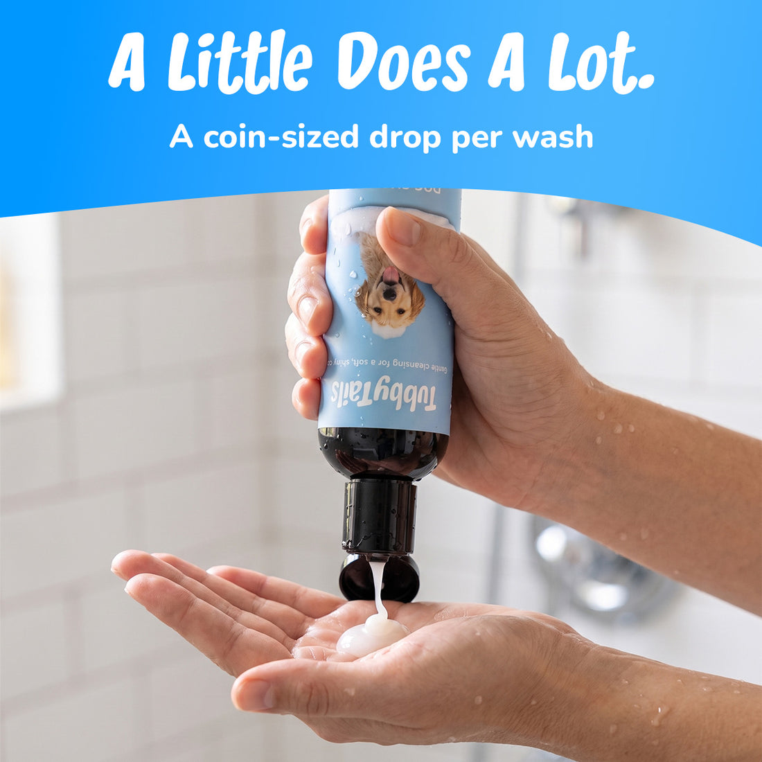A little does a lot: a coin-sized drop of shampoo per wash