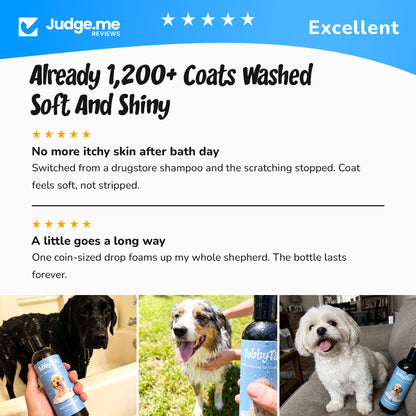 Judge.me reviews: already 1,200 coats washed soft and shiny